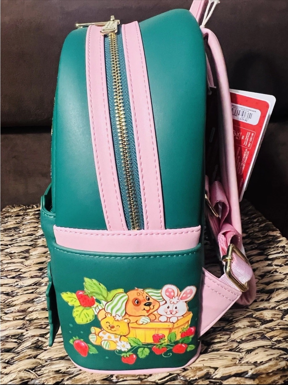 Loungefly Strawberry Shortcake Custard Strawberry Embroidered Backpack - Picture 3 of 6